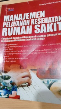 MANAJEMEN  Pelayanan Kesehatan Rumah sakit